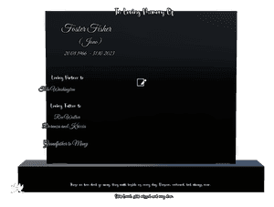 Square - Those we Love Dont go Away memorial design preview