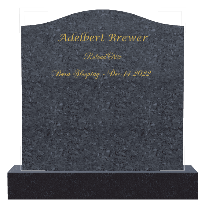 Serpentine Traditional Engraved Headstone – Until we Meet Again preview