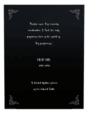 Square - Religious Headstone memorial design preview