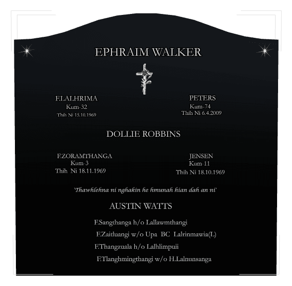Serpentine Laser-Etched Black Granite Headstone – Memorial preview