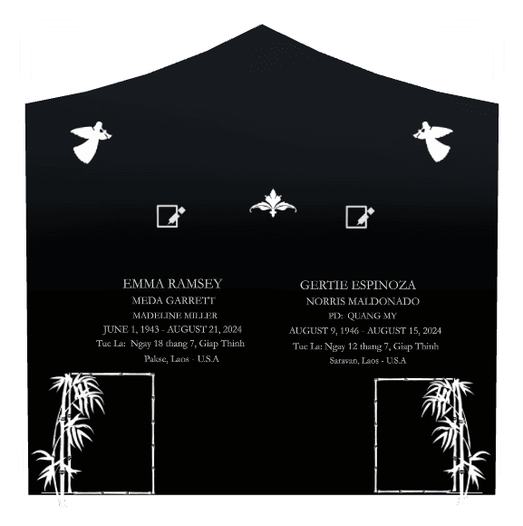 Curved Peak Laser-Etched Black Granite Headstone – Angel preview