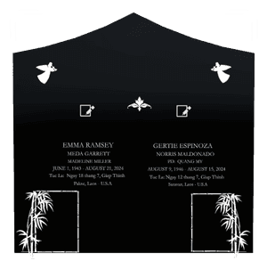 Curved Peak - Angel memorial design preview