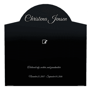 Curved Gable - Wife memorial design preview