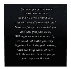 Square - God Saw You Getting Tired memorial design preview
