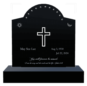 Curved Gable - I am The Way And The Truth And The Life John 14 6 memorial design preview