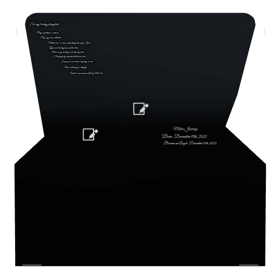 Laser-Etched Black Granite Headstone – Until we Meet Again preview