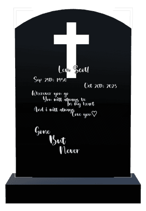 Curved Top - Gone But Never Forgotten 3 memorial design preview