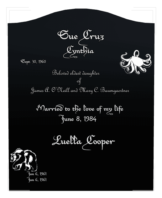 Serpentine Laser-Etched Black Granite Headstone – James preview