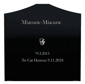 Cropped Peak - Cat Headstone memorial design preview