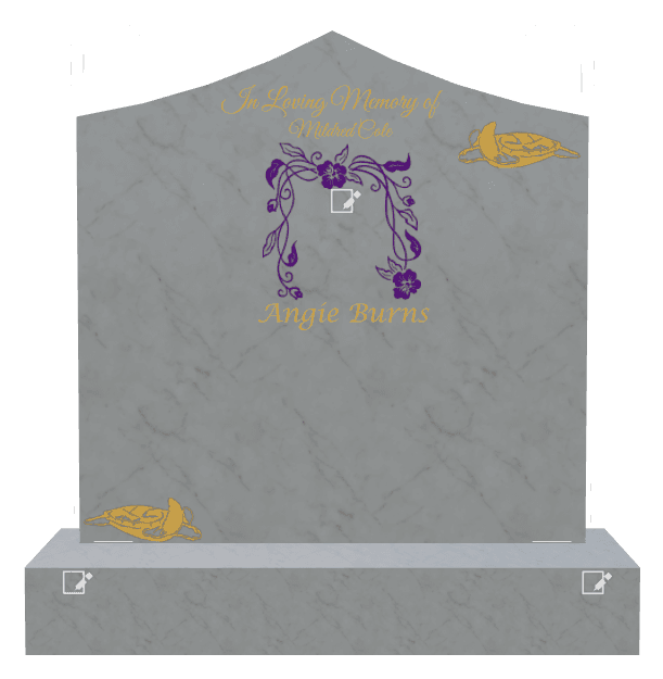 Curved Peak Traditional Engraved Headstone – In Loving Memory Headstone preview
