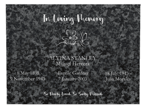 Rectangle Landscape in Loving Memory 83 memorial design preview