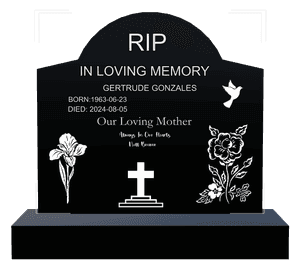 Curved Gable - Loving Mother memorial design preview