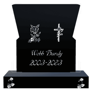 Headstone 45 - Flower memorial design preview
