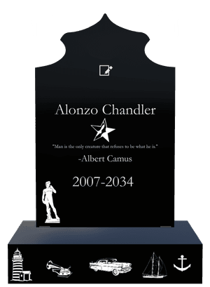 Headstone 19 - Anchor memorial design preview