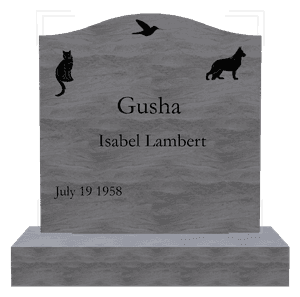 Serpentine - Bird Dog Headstone memorial design preview