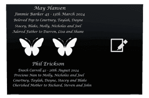 Rectangle Landscape Joel Plaque memorial design preview