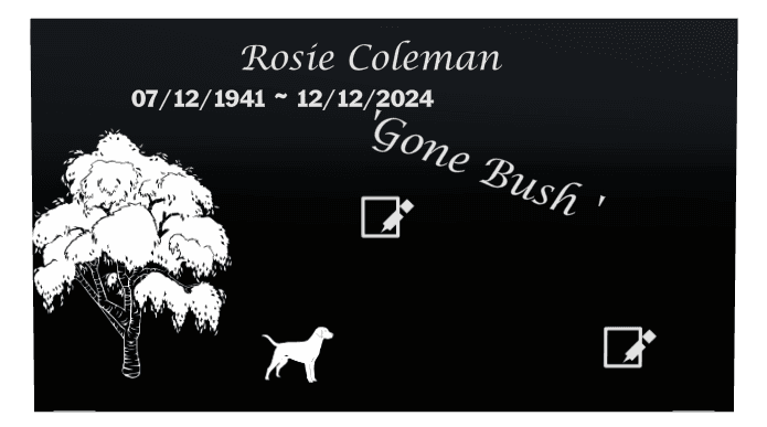Rectangle (landscape) Bronze Plaque – dog preview