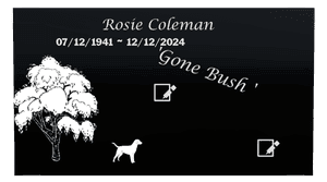 Rectangle Landscape Dog 2 memorial design preview