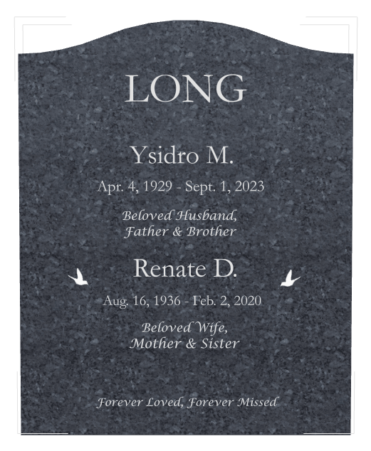 Serpentine Traditional Engraved Headstone – Forever Loved preview