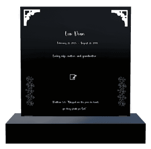 Square - Blessed Are The Pure in Heart Headstone memorial design preview