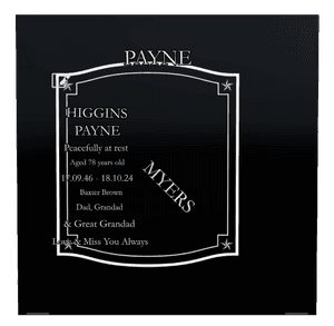 Square - Devoted Husband memorial design preview