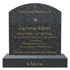 Curved Top - Devoted Mother memorial design preview