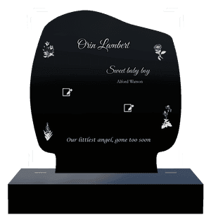 Headstone 2 - Flower memorial design preview