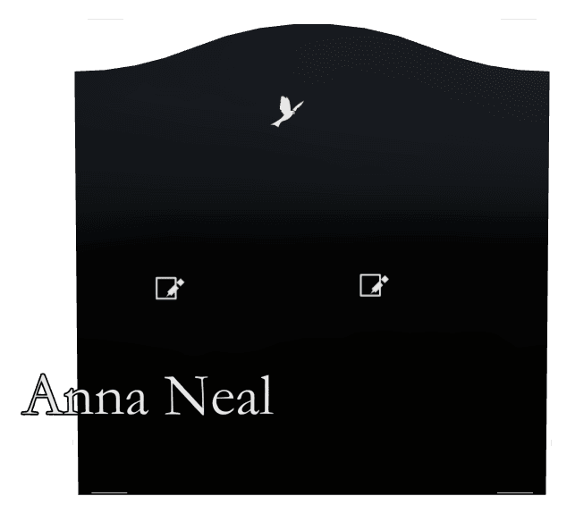 Serpentine Laser-Etched Black Granite Headstone – Birds preview