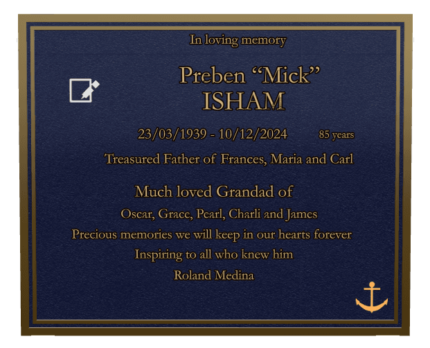 Rectangle (landscape) Bronze Plaque – anchor preview