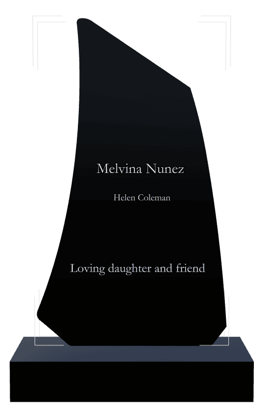 Laser-Etched Black Granite Headstone – Daughter preview