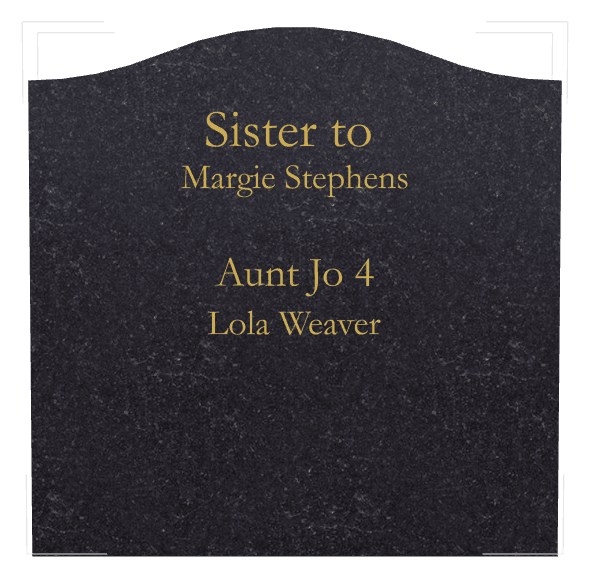Serpentine Traditional Engraved Headstone – Sister preview