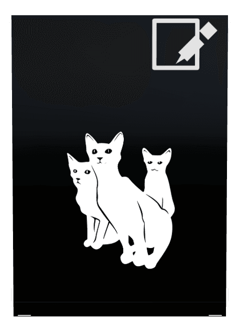 Rectangle 125x175 Laser-Etched Black Granite Plaque – Cat Plaque preview