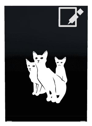 Rectangle 125x175 - Cat Plaque memorial design preview