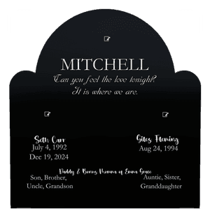 Headstone 17 - Son memorial design preview