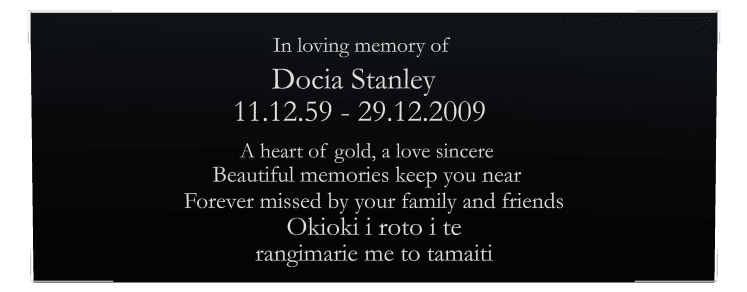 Rectangle (landscape) Laser-Etched Color Plaque – In Loving Memory preview