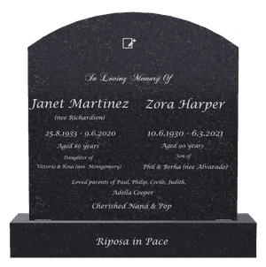 Curved Top - In Loving Memory 9 memorial design preview