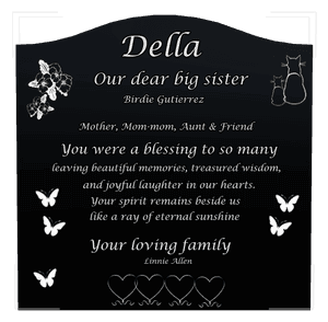 Serpentine - Butterflies Cat memorial design preview