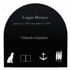 Half Round - Anchor Cat memorial design preview