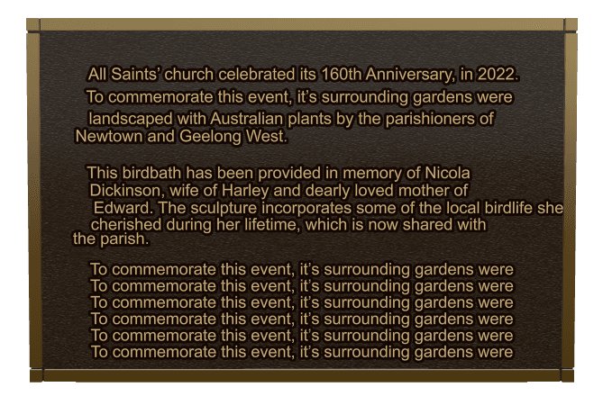Rectangle (landscape) Bronze Plaque – Mother Memorial preview