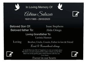 Rectangle Landscape Beloved Son 6 memorial design preview