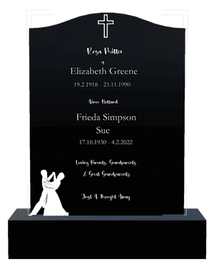 Serpentine - Treasured Memories Headstone memorial design preview