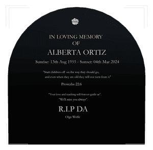 Half Round - In Loving Memory 5 memorial design preview
