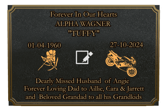Rectangle (landscape) Bronze Plaque – flower preview