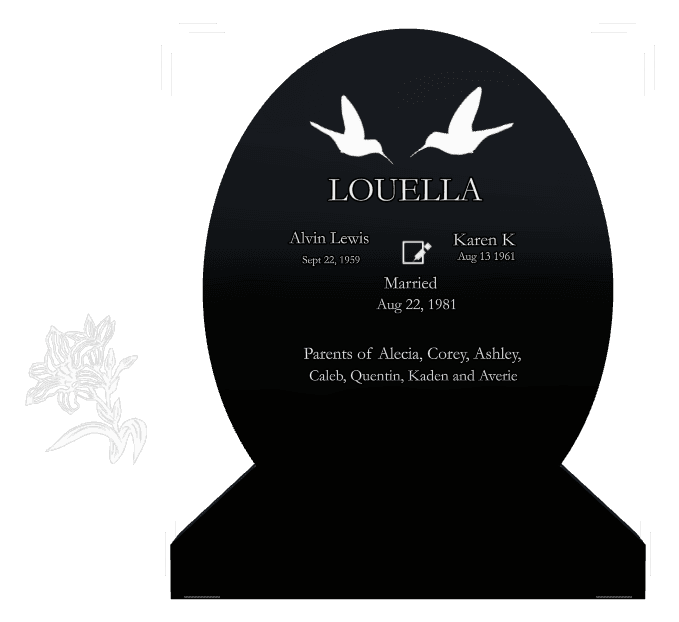 Laser-Etched Black Granite Headstone – Timothy preview