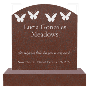 Curved Top - Butterflies memorial design preview