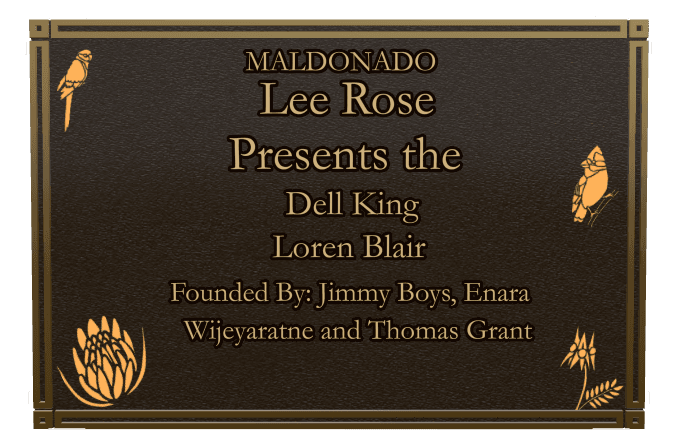 Rectangle (landscape) Bronze Plaque – rose preview