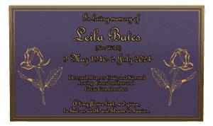 Mother Memorial Bronze Plaque preview