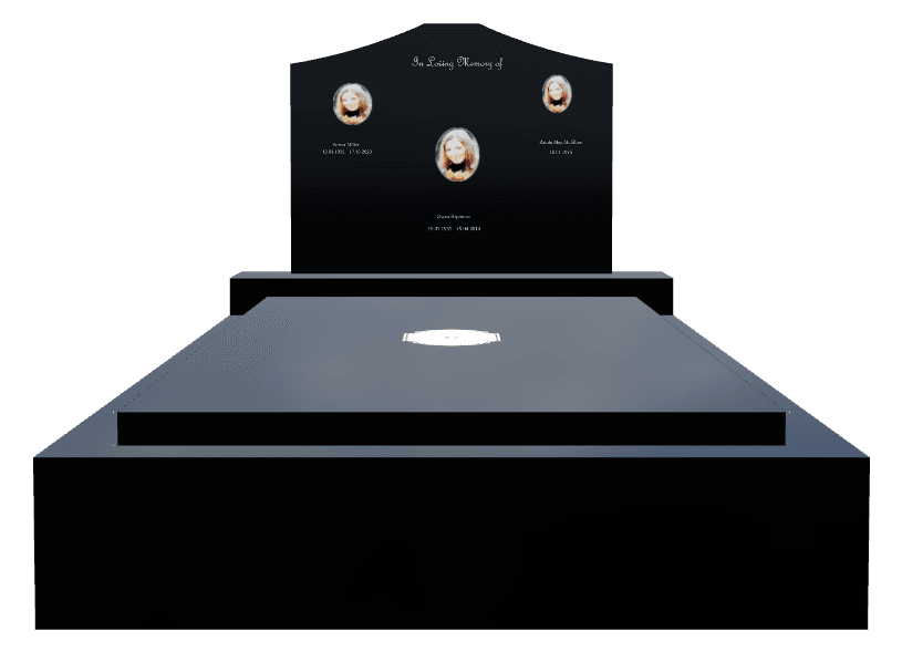 Serpentine Laser-Etched Black Granite Monument – Loving Mother preview