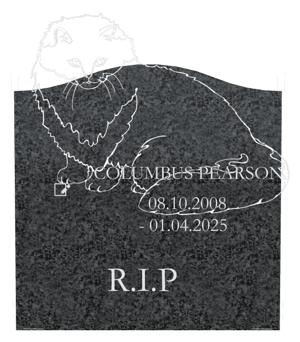 Serpentine Traditional Engraved Headstone – Cat preview