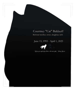 Headstone 14 - Cat Dog memorial design preview